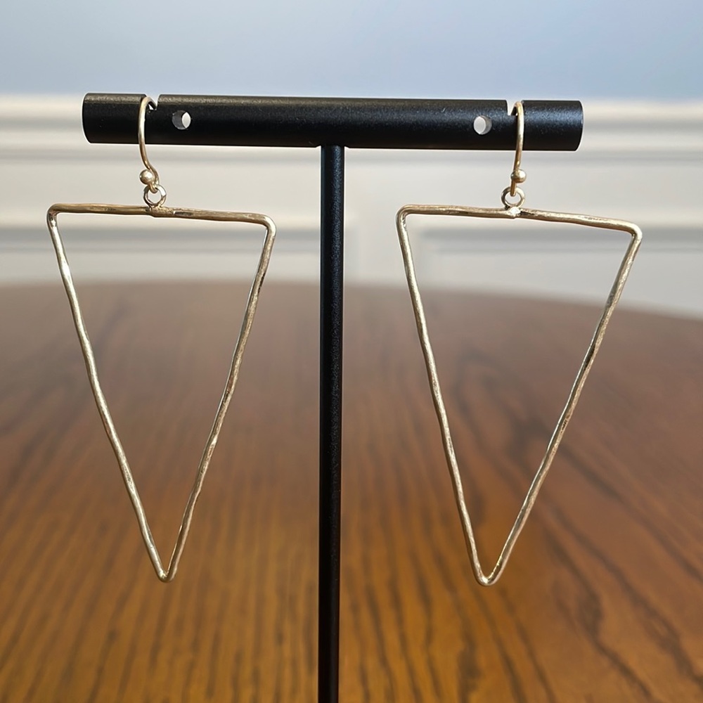 Boho Gold Triangle Earrings